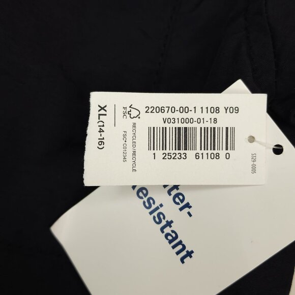 Old Navy Boys XL 14-16 Water-Resistant Black Jacket Zip & Button Front Pockets - Picture 5 of 11